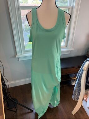 Sleeveless Mint Green Maxi Dress Size XXL Cinch Side